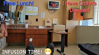 Its Infusion Time Again 😷 I get infusions once a month for my Crohns Disease 🙂 Free lunch 🤩🤗 [upl. by Karleen]