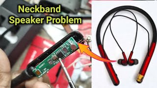 bluetooth neckband speaker not working  Bluetooth neckband one side not working [upl. by Atsyrk83]