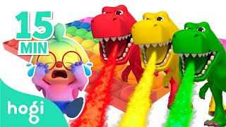 👍🏻Best 5 Learn Colors with Hogi｜Pop It Dinosaurs Cooking Race Eggs Slide｜Pinkfong Hogi [upl. by Twila]