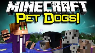 Minecraft NEW PET DOGS MOD Spotlight  COPIOUS DOGS WOOF WOOF Minecraft Mod Showcase [upl. by Ahsiatal191]