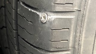 How to Fix a Flat Tire it is so easy to Repair tire for Screw flat [upl. by Ashti]