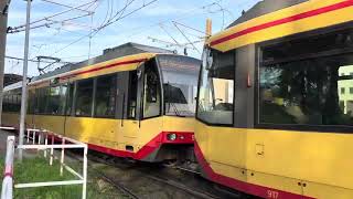 Ausfahrt einer GT8100D als Li S8 Ri Freudenstadt Hbf in Albtalbahnhof in Karlsruhe [upl. by Atnahsa]