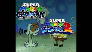 Spongebob Wrong Notes  Super Mario Galaxy Fiery Stronghold Vs Super Mario Galaxy 2 Koopa Road [upl. by Nirik]