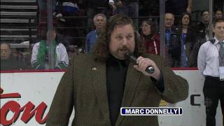 Canucks Vs Leafs  Canadian Anthem by Mark Donnelly  102409  HD [upl. by Yniatirb]