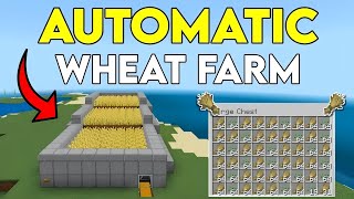 Automatic Wheat Farm in Minecraft Bedrock 121 MCPEXBOXPS4 [upl. by Jordain]