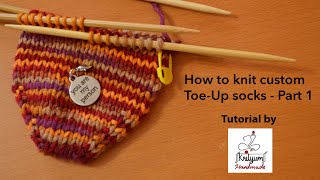 Tutorial 6  How to Knit Custom ToeUp Socks  Part 1 Cast on with DPNs [upl. by Adnohs]