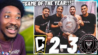 MESSI FREE KICK BANGER BRACE TO WIN HIS 46TH TROPHY 🏆🐐  Inter Miami 32 Columbus Crew Reaction [upl. by Calen]