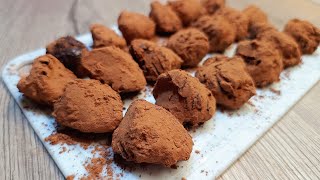 Chocolate TRUFFLES only 4 ingredients and the taste is absolutely divine [upl. by Thackeray228]