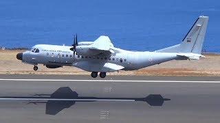 Portuguese Air Force CASA C295  Landing Madeira Airport  16709 [upl. by Leach681]