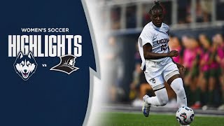 HIGHLIGHTS  Womens Soccer notches first conference victory against Providence [upl. by Maharva]