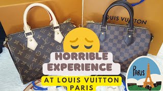 Horrible Experience with an SA in PARIS LV SPEEDY 25 Shopping [upl. by Stimson]