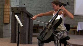 Josephine van Lier records Bach Cello Suite nr 5 Sarabande carbon fibre cello [upl. by Euqinot]