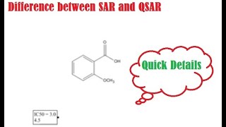 Difference between SAR and QSAR।।SAR।।QSAR [upl. by Lazaruk]