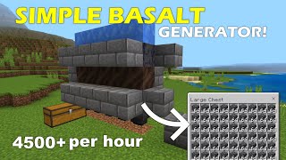 Minecraft 121 Simple Basalt Generator  4500 Basalt perhour [upl. by Adnwahsat]