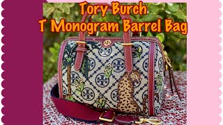 Tory Burch T monogram Barrel Bag Tiger Tanya [upl. by Ritter]