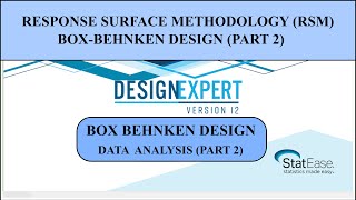 Box Behnken Design RSM in Design Expert Software Part 2 [upl. by Risay]