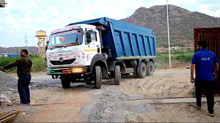 TATA TIPPER 3528TK 12 CHAKKA UNLOADING VIDEO [upl. by Namrac591]