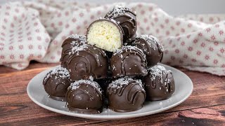 Tartufi cocco e cioccolato avete bisogno di soli 3 ingredienti [upl. by Damara]