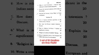 IGNOU MSOE 003 Question Paper  June 2024 Exam ignousociology msoe003 ignouexam [upl. by Clie22]