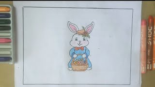 How to Draw Cute Rabbit Drawing  Easy Step By Step [upl. by Mamie477]