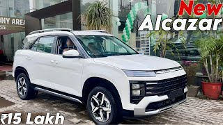 New 2024 Hyundai Alcazar Base Model Walkaround  Detailed Review [upl. by Enimrac519]