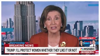 Nancy Pelosi calls Donald Trumps quotIll protect women whether they like it or notquot comment VIOLENCE [upl. by Ednargel]