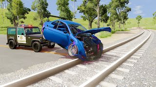 Mobil vs Rails 16  BeamNG Drive [upl. by Eladroc814]