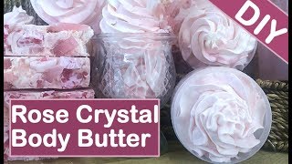 Rose Quartz Crystal Healing  Luxury Body Butter 🌸🌟  DIY Lotion Making [upl. by Efal884]