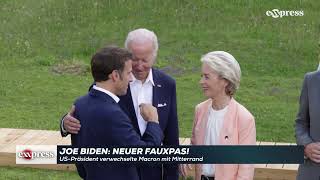 Peinlich Biden verwechselt Frankreichs Macron – mit totem Präsidenten [upl. by Tingley518]