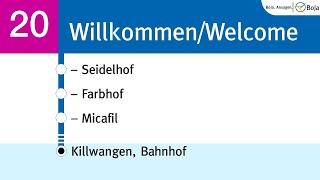 LimmattalbahnAVAZVV Ansagen  Zürich Altstetten  Killwangen  2023  BoJa Ansagen [upl. by Ynnatirb]