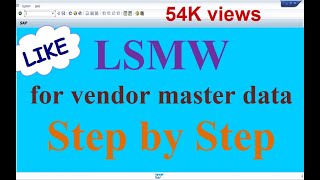 LSMW STEP BY STEP [upl. by Erdnoed63]