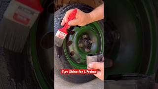 Best Tyre Shiner Ever  Lifetime Shine for Your Car Tyre motorcare tyre [upl. by Ralfston]