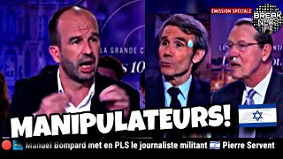 🔴➡️Manuel Bompard met en PLS un journaliste pro🇮🇱 en plein direct [upl. by Hett595]