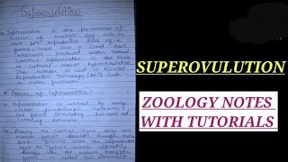 SUPEROVULATION NOTES ZOOLOGY superovulation bbmku vbu universitynotes ZOOLOGYNOTES [upl. by Eniale]