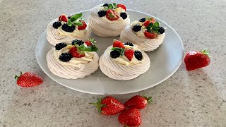 Mini Pavlova  Easy Recipe [upl. by Nimad404]