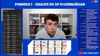 LIVE  Les qualifications du GP dAzerbaïdjan de Formule 1 livecommentary [upl. by Oned]