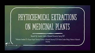 Phytochemical Extraction Methods Used On Medicinal Plants [upl. by Nannaihr]