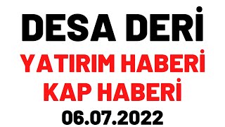 DESA KAP HABERİ HİSSE HABER BORSA DESA DERİ HİSSE YORUM  BORSA HABER  desa hisse analizi [upl. by Islean681]