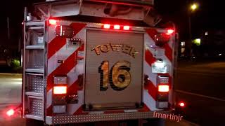 Tower 16 to Elsmere fire call from Newport [upl. by Warden541]