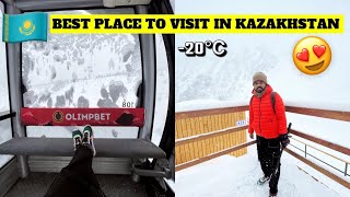 🥶 20℃ PLACE IN KAZAKHSTANALMATY 🇰🇿  SHYMBULAK RESORT  MUST VISIT PLACE 😍 [upl. by Krawczyk955]