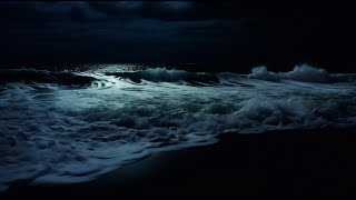 Tranquil Ocean Waves for Sleep Peaceful Sea Sounds with a Dark Background [upl. by Jonah920]