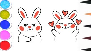 Bunny drawing for kids   how to draw a bunny [upl. by Ahsiryt]