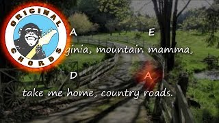 John Denver  Country Roads  Chords amp Lyrics [upl. by Alexine]