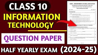 Information Technology Mid Term paper Leaked Class 10  information technology important questions [upl. by Onailime957]