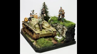 Making a Stug III 135 diorama Ruskys over there panzerkommandant [upl. by Pronty]