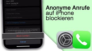 Unbekannte Nummern auf iPhone blockieren 2024 [upl. by Rist944]