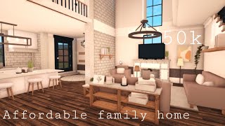 Roblox Bloxburg  Affordable Family Home 50k  House Build [upl. by Rickie]