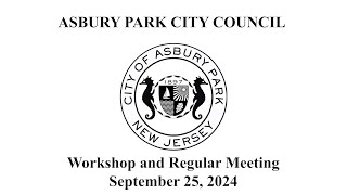 Asbury Park City Council Meeting  September 25 2024 [upl. by Yssirc]