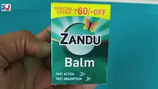 Zandu Balm  Effective Relief from Cold Headache amp Body Ache  Zandu Balm Uses Side effects benefits [upl. by Annawat]