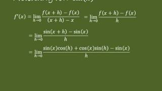 Ableitung von sinx [upl. by Etteiram]